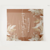 ボーホー パンパス グラス ブライダル シャワー タペストリー (正面(横))