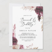 ボーホー パンパス グラス ブランシュとバブルリー ブライズシャワー 招待状 (正面)