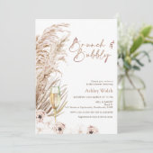 ボーホー パンパス グラス ブランシュ バブリー ブライズシャワー 招待状 (スタンド正面)