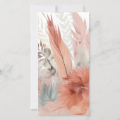 ボーホー パンパス グラス ベイビー シャワー 感謝カード (裏面)