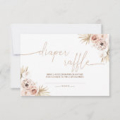 ボーホー パンパス グラス ベビー シャワー おむつくじ カード (正面)