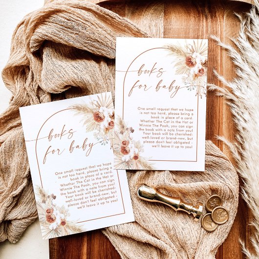 ボーホー パンパス グラス 出産祝いカード 招待状