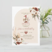 ボーホー パンパス グラス 彼女はワンダフルな誕生日 招待状 (スタンド正面)