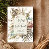 ボーホー パンパス グラス 性別発表 招待状