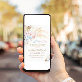 ボーホー パンパス グラス 性別 発表 招待状