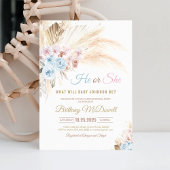 ボーホー パンパス グラス 性別 発表 招待状