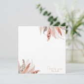 ボーホー パンパス グラス 感謝カード (スタンド正面)