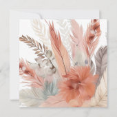 ボーホー パンパス グラス 感謝カード (裏面)