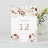 ボーホー パンパス フラワーテーブルナンバー 招待状 (スタンド正面)