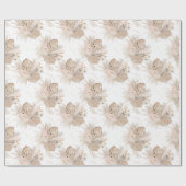 ボーホー パンパス 草原 水彩画 デザート ラッピングペーパー (フラット)