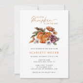 ボーホー パンプキン ベイビー シャワー 招待状 (正面)