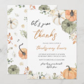 ボーホー パンプキン 感謝を込めて 招待状 (正面/裏面)