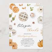 ボーホー パンプキン 感謝を込めて 招待状 (正面/裏面)