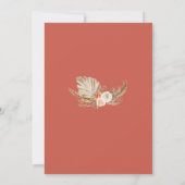 ボーホー パンプキン 秋の恋 赤ちゃんへの感謝カード 招待状 (裏面)