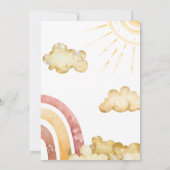 ボーホー ヒアカムズザサン ベイビーシャワー 招待状 (裏面)