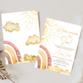 ボーホー ヒアカムズザサン ベイビーシャワー 招待状