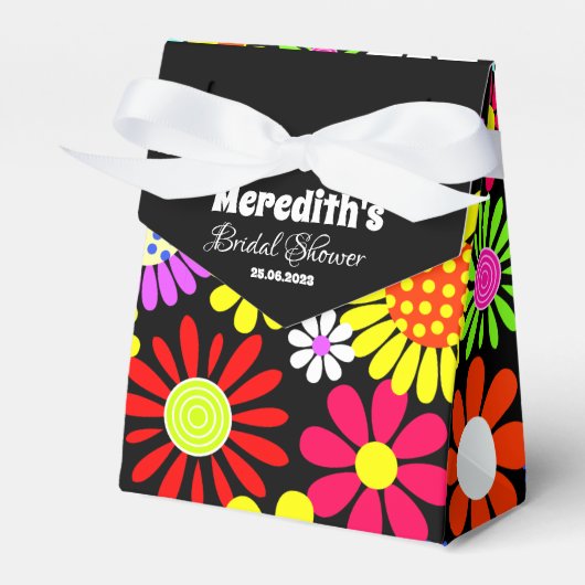 ボーホー ヒッピーの花嫁 フラワーパターン フェイバーボックス (正面サイド)