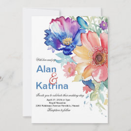 ボーホー ビブラント フラワー インビテーション