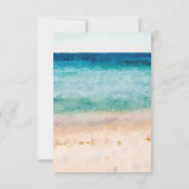 ボーホー ビーチ サンド ウェディング ブライダル シャワー RSVP カード (裏面)