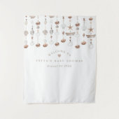 ボーホー ビーチ シェル ウェルカム サイン タペストリー (正面)