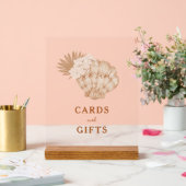 ボーホー ビーチ シェル ブライダル シャワー カード＆ギフト アクリルサイン (ウェディング)