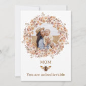 ボーホー ビー 水彩 フラワール カスタム マザーズ デー シーズンカード (正面)