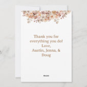 ボーホー ビー 水彩 フラワール カスタム マザーズ デー シーズンカード (裏面)