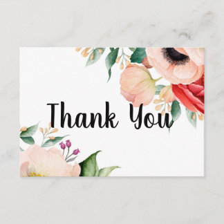 ボーホー ピオニー ベイビー シャワー 感謝カード エンクロージャーカード