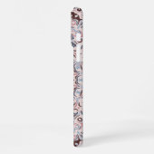 ボーホー ピンクとブルーのマンダラパターン iPhoneケース (左側面)