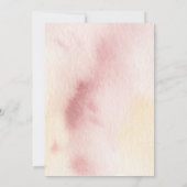 ボーホー ピンクの水彩花の卒業パーティー 招待状 (裏面)