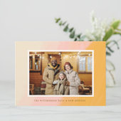 ボーホー ピンク イエロー お引越ししました 新住所 フォト 案内状 (スタンド正面)