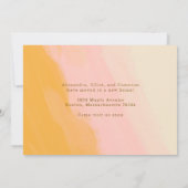 ボーホー ピンク イエロー お引越ししました 新住所 フォト 案内状 (裏面)