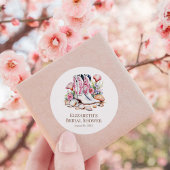 ボーホー ピンク コースト カウガール ブーツ ブライダル シャワー ラウンドシール