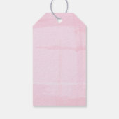 ボーホー ピンク パンプキン ベイビー ガール シャワー ウォーターカラー ギフトタグ (裏面)