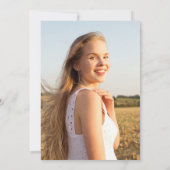 ボーホー ピンク レインボー モダン 16歳の誕生日パーティー 招待状 (裏面)