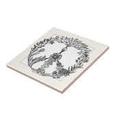 ボーホー ピースサイン エレガント ガーリー カワイイ プリティ フラワーリ タイル (側面)