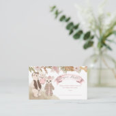 ボーホー ファミリー ガール 赤ちゃんのシャワー おむつくじ エンクロージャーカード (スタンド正面)