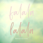 ボーホー ファララ スクリプト ピンク & ブラウン ウィンドウサイン (シート3)