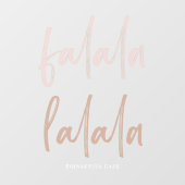 ボーホー ファララ スクリプト ピンク & ブラウン ウィンドウサイン (シート)