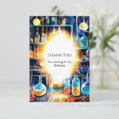 ボーホー ファン ケミストリー サイエンティスト バースデー サンキューカード (スタンド正面)