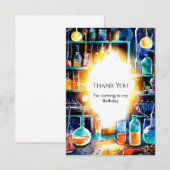 ボーホー ファン ケミストリー サイエンティスト バースデー サンキューカード (正面/裏面)