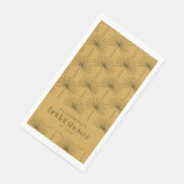 ボーホー ファン パーム リーフ ボタニカル マスタード ブライダル シャワー (コーナー)