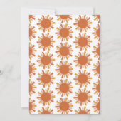 ボーホー ファースト トリップ アラウンド ザ サン 1歳の誕生日 招待状 (裏面)