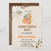 ボーホー ファーマーズマーケット テーマ 招待状 (正面/裏面)