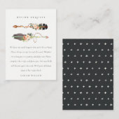 ボーホー フェザー フラワリー アロー レシピ リクエスト ブライド エンクロージャーカード (正面/裏面)