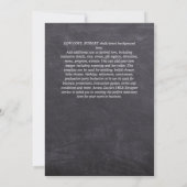 ボーホー フォックス ブライダルシャワー 木の森の羽根と花 招待状 (裏面)