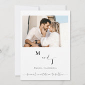 ボーホー フォト | 現代の結婚式 Save the Date 招待状 (裏面)