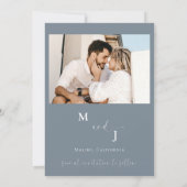 ボーホー フォト | 現代の結婚式 Save the Date 招待状 (裏面)