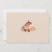 ボーホー フォト 秋の パンプキン ベイビー シャワー 招待状 (裏面)