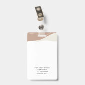 ボーホー フォト ID バッジ (裏面 （クリップ付）)